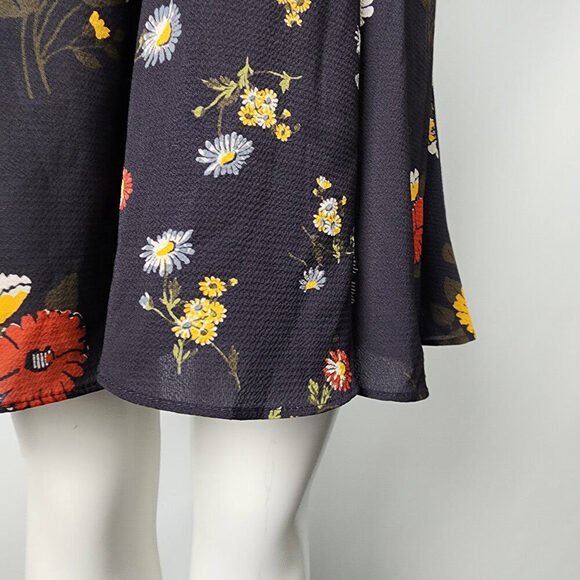 French Connection Navy Blue Floral Dress Size M - Picture 6 of 11
